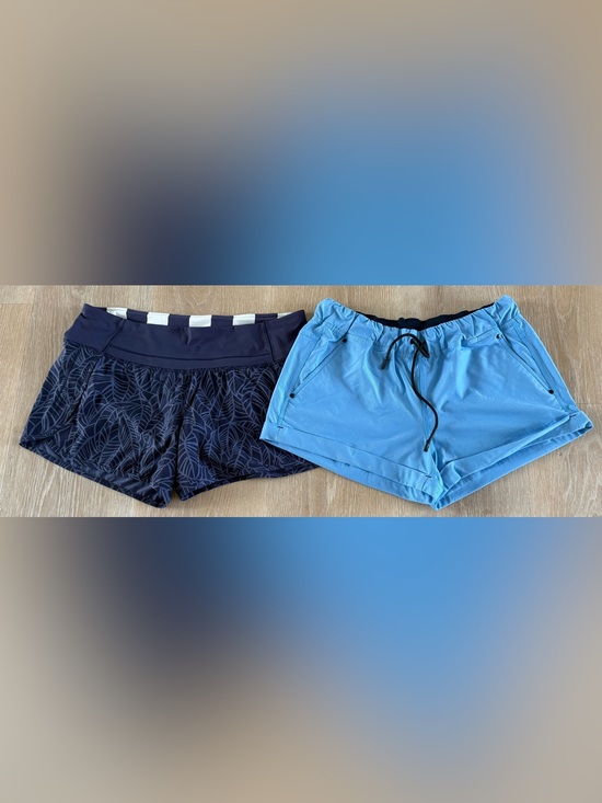 lululemon athletica Pants - LULULEMON SIZE 8 PRETTY PALM SHORTS & BLUE PLAY ALL DAY SHORTS LOT EXCELLENT PRE